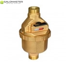 Volumetric liquid filled meter brass body with remote cable